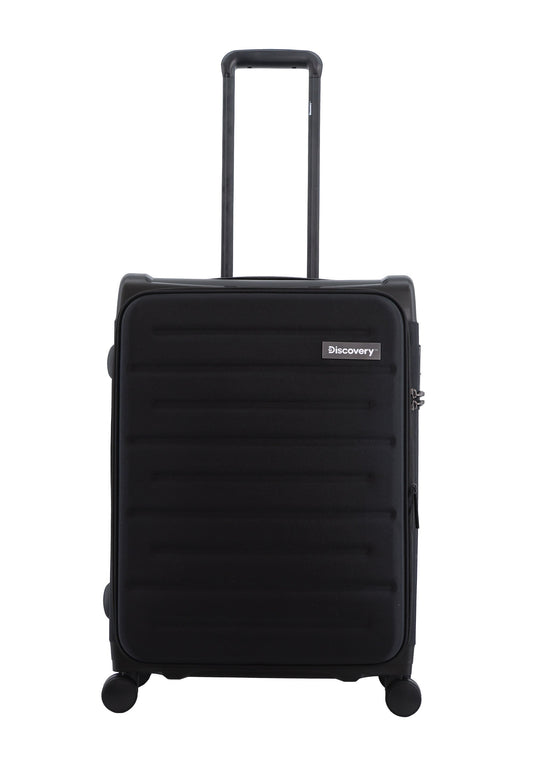 Discovery - Motion | Weichschalenkoffer / Trolley / Reisekoffer / Stoffkoffer - 64 cm - M - Schwarz