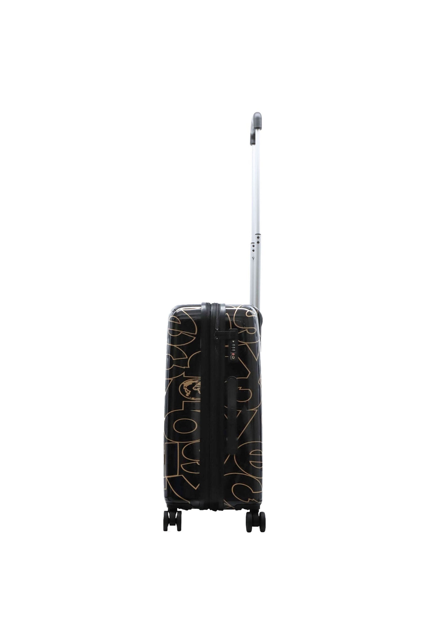 Discovery - Gold | Handgepäck / Hartschalenkoffer / Trolley / Reisekoffer mit Druck - 55 cm - S