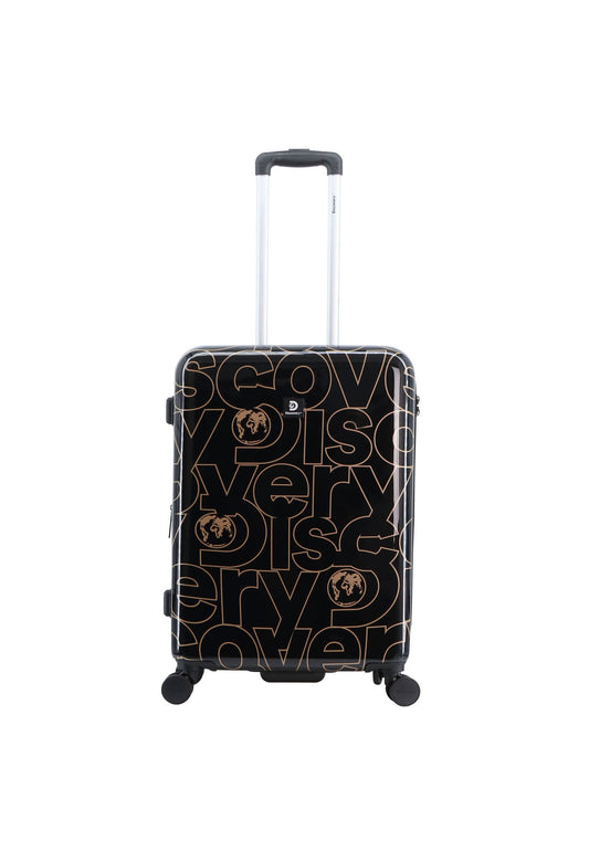 Discovery - Gold | Hartschalenkoffer / Trolley / Reisekoffer mit Druck - 67 cm - M