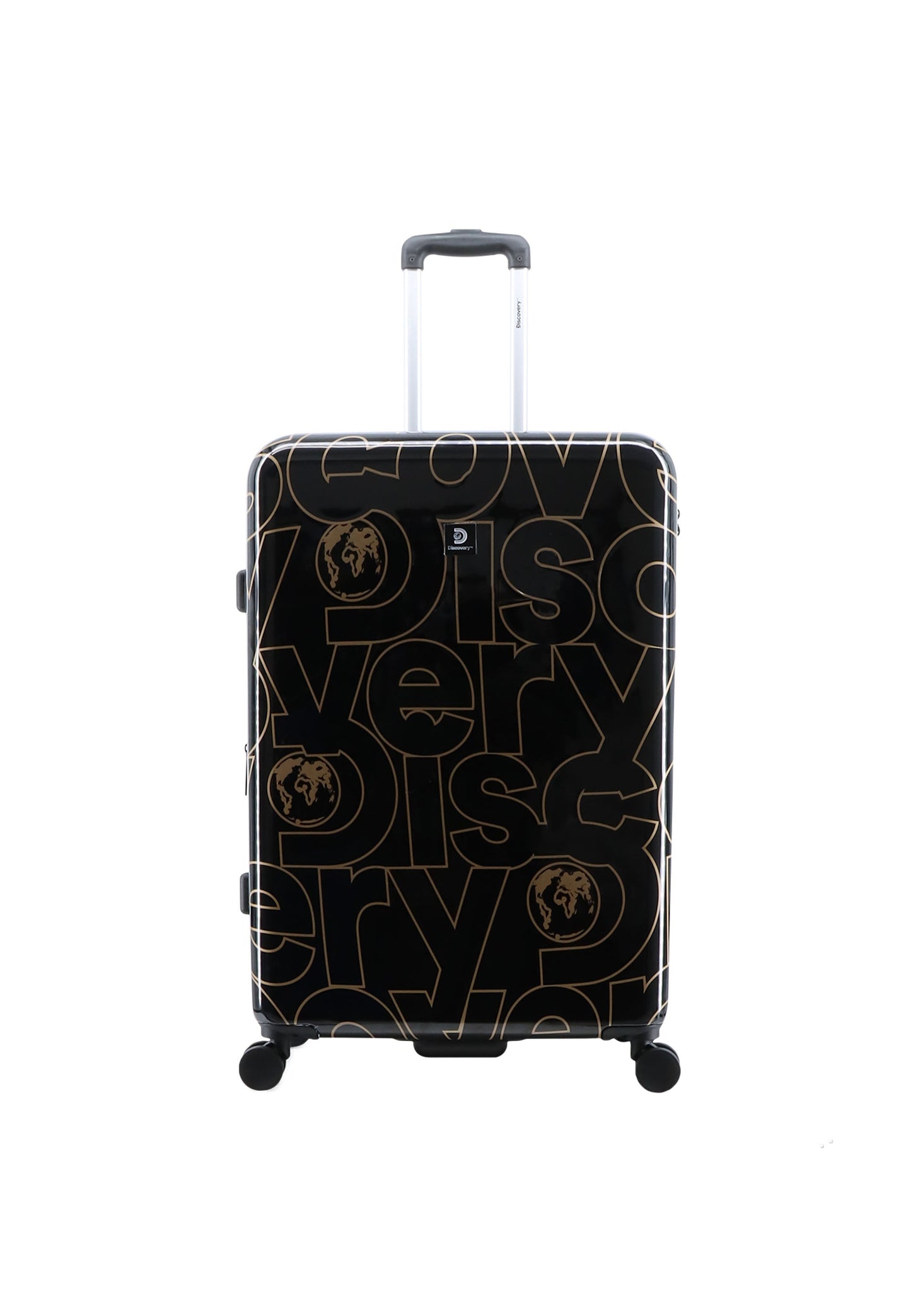 Discovery - Gold | Hartschalenkoffer / Trolley / Reisekoffer mit Druck - 77 cm - 105 Liter - L
