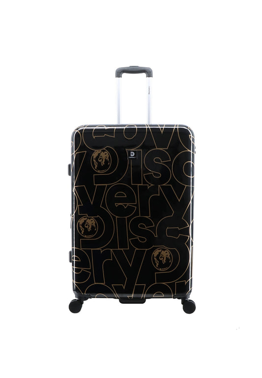 Discovery - Gold | Hartschalenkoffer / Trolley / Reisekoffer mit Druck - 77 cm - 105 Liter - L