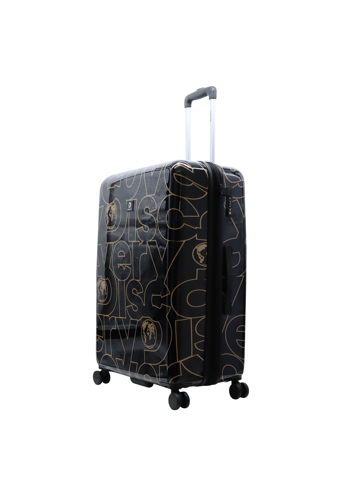 Discovery - Gold | Hartschalenkoffer / Trolley / Reisekoffer mit Druck - 77 cm - 105 Liter - L