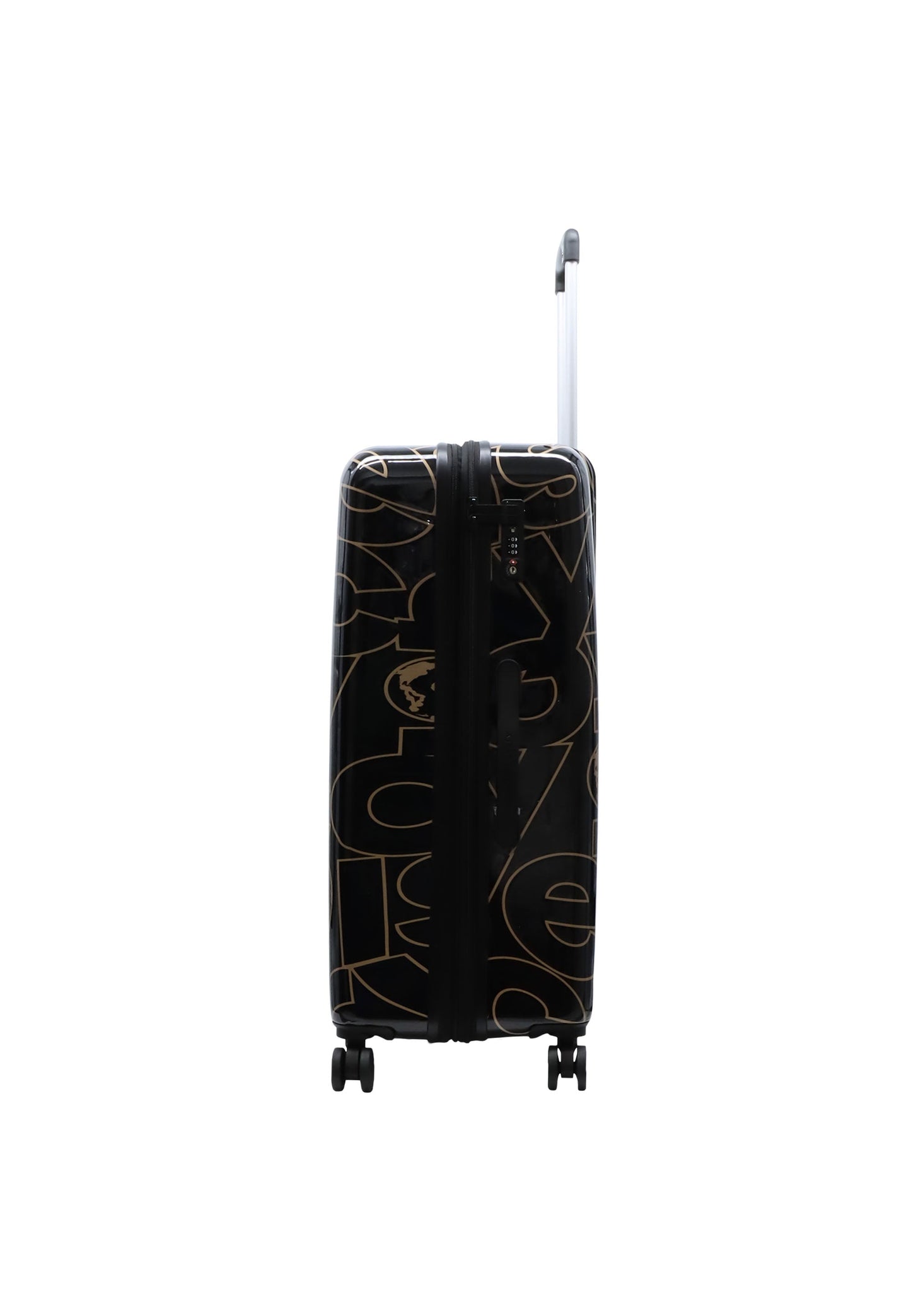 Discovery - Gold | Hartschalenkoffer / Trolley / Reisekoffer mit Druck - 77 cm - 105 Liter - L