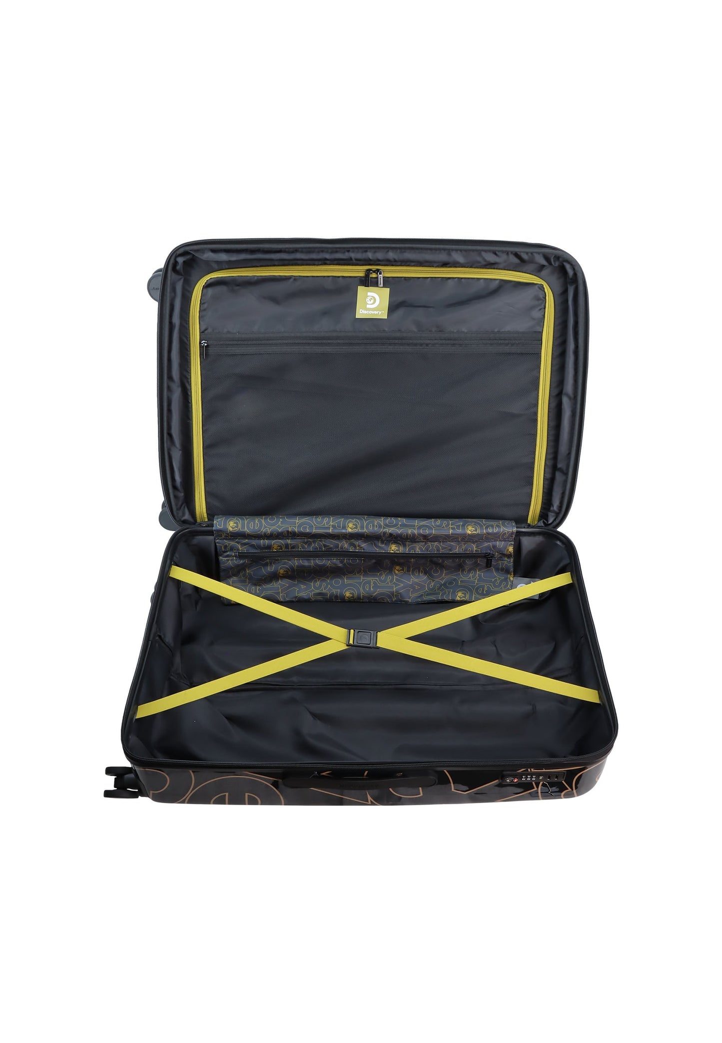 Discovery - Gold | Hartschalenkoffer / Trolley / Reisekoffer mit Druck - 77 cm - 105 Liter - L