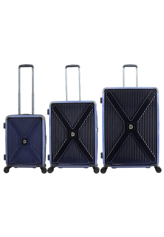 Discovery - Crossroad | Hartschalenkoffer-Set 3-teilig / Trolley-Set / Reisekoffer-Set - (S/M/L) - Blau
