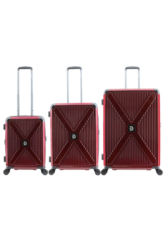 Discovery - Crossroad | Hartschalenkoffer-Set 3-teilig / Trolley-Set / Reisekoffer-Set - (S/M/L) - Rot