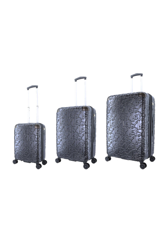 ELLE Alors Hartschalen-Kofferset / Trolley-Set / Reisekofferset - (S/M/L) - Anthrazit