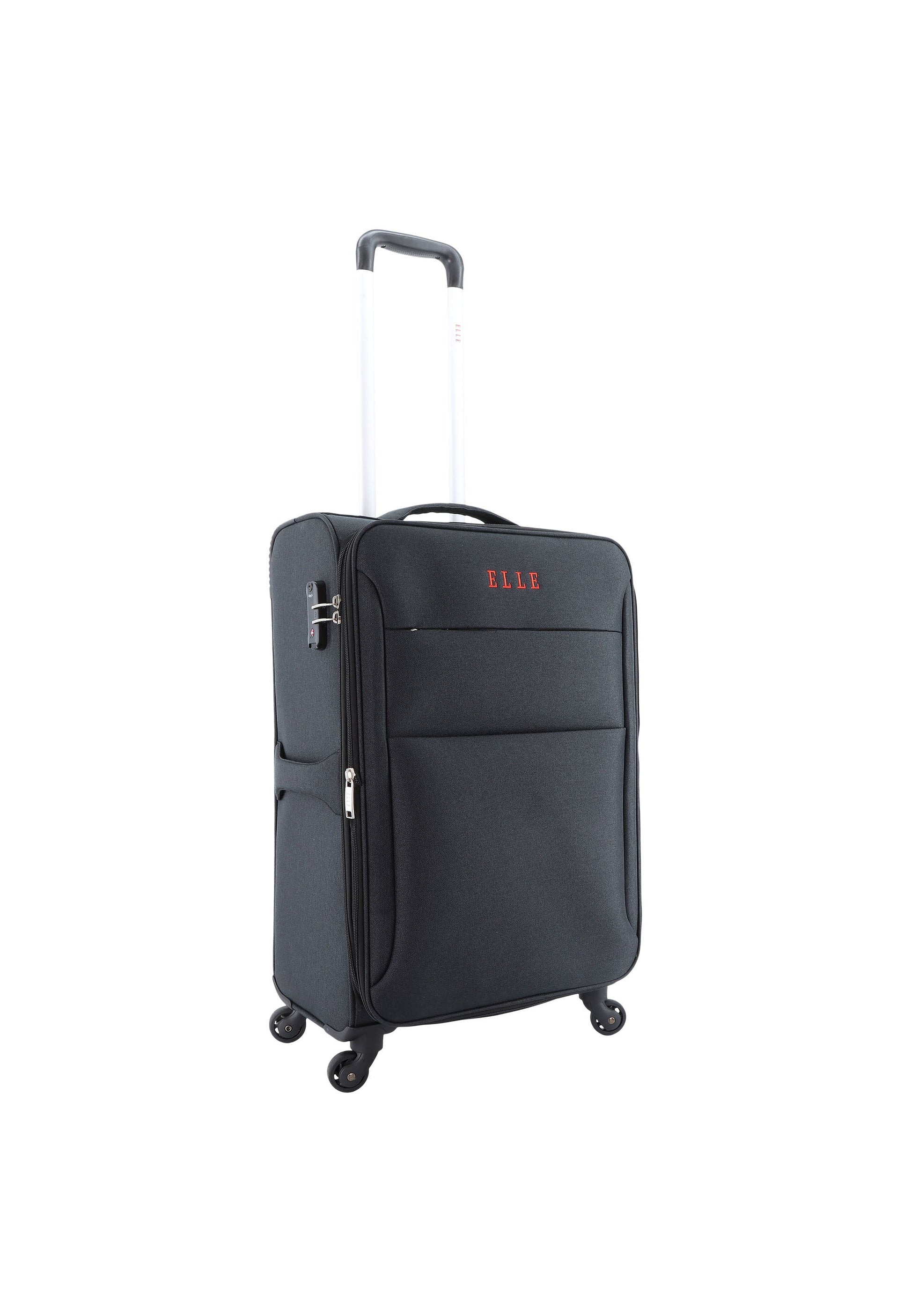 ELLE Pledge Weichschalenkoffer / Trolley / Reisekoffer (Medium) Schwarz