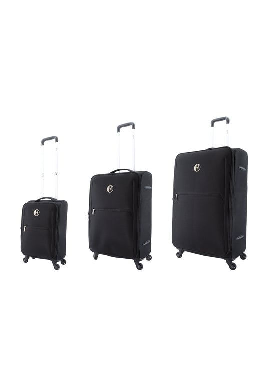 ELLE Mode Hartschalen-Kofferset / Trolley-Set / Reisekofferset (S/M/L) Schwarz