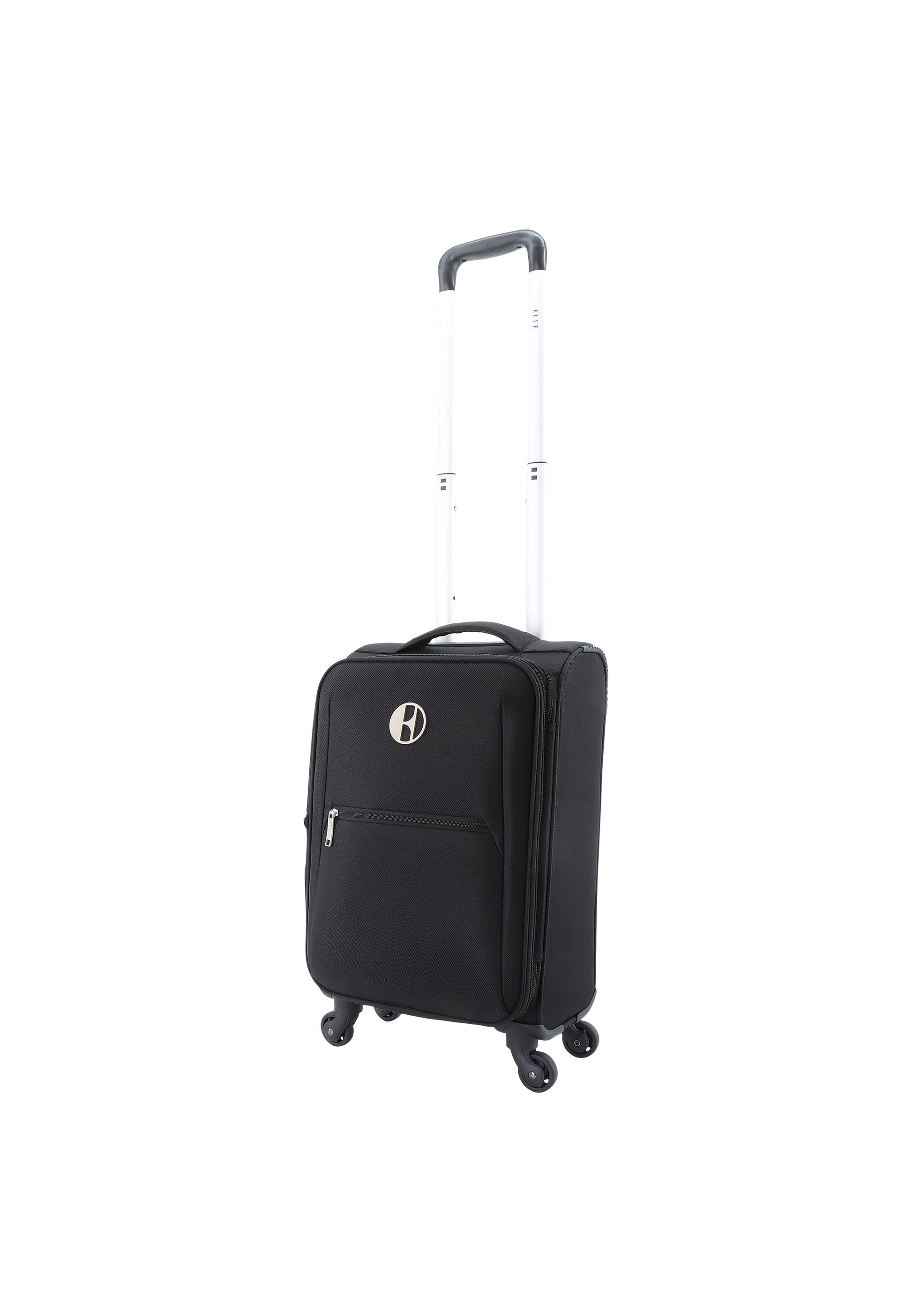 ELLE Mode Handgepäck Weichschalenkoffer / Trolley / Reisekoffer (Small) Schwarz
