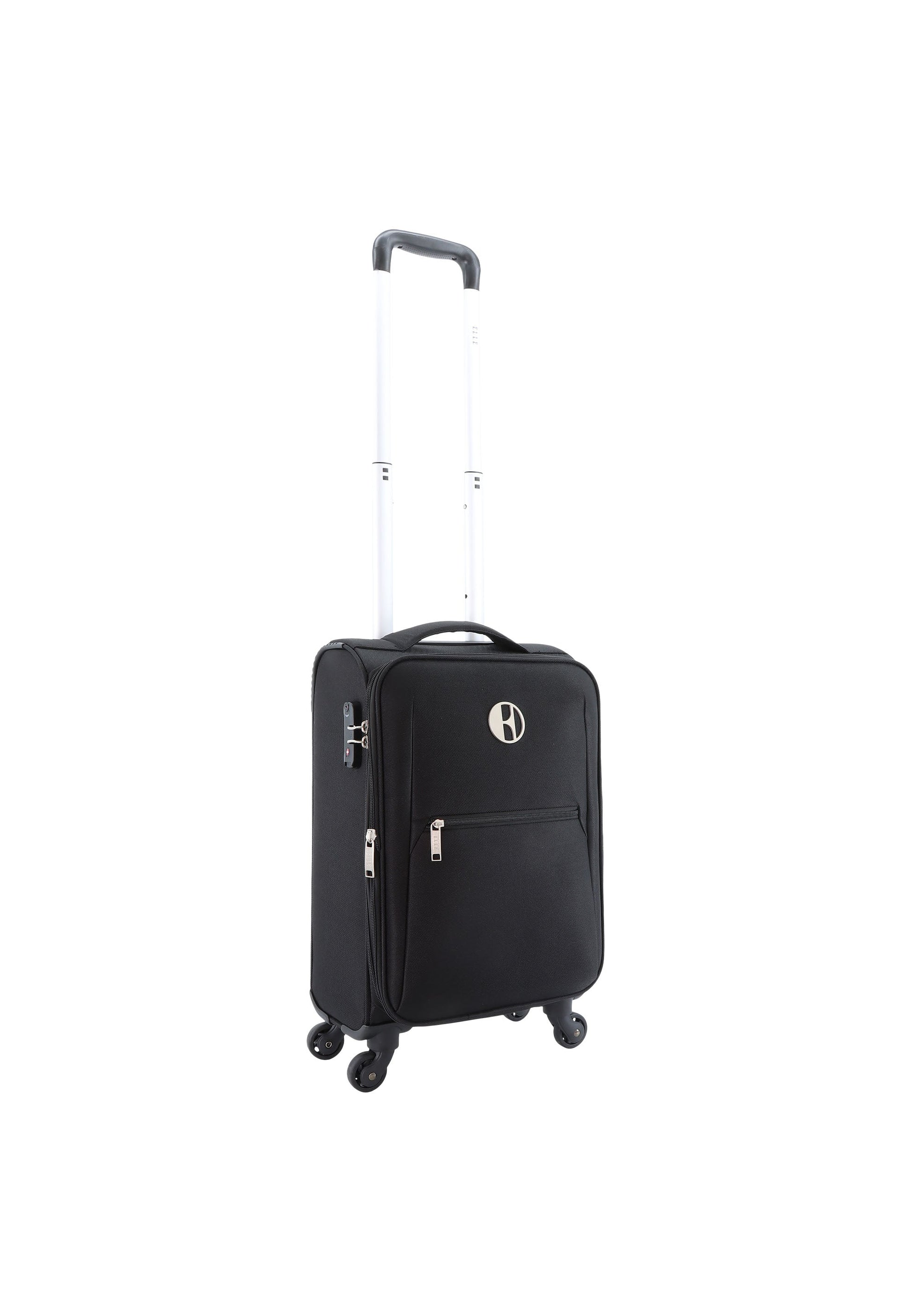 ELLE Mode Handgepäck Weichschalenkoffer / Trolley / Reisekoffer (Small) Schwarz