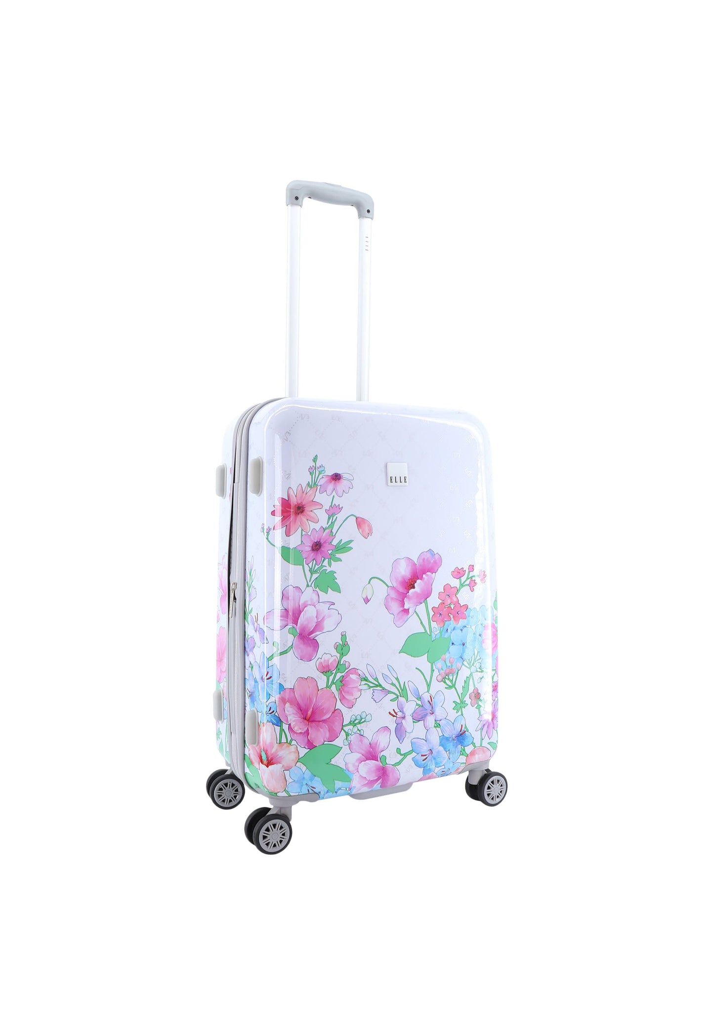 ELLE Bouquet Hartschalenkoffer / Trolley / Reisekoffer (Medium) Weiß