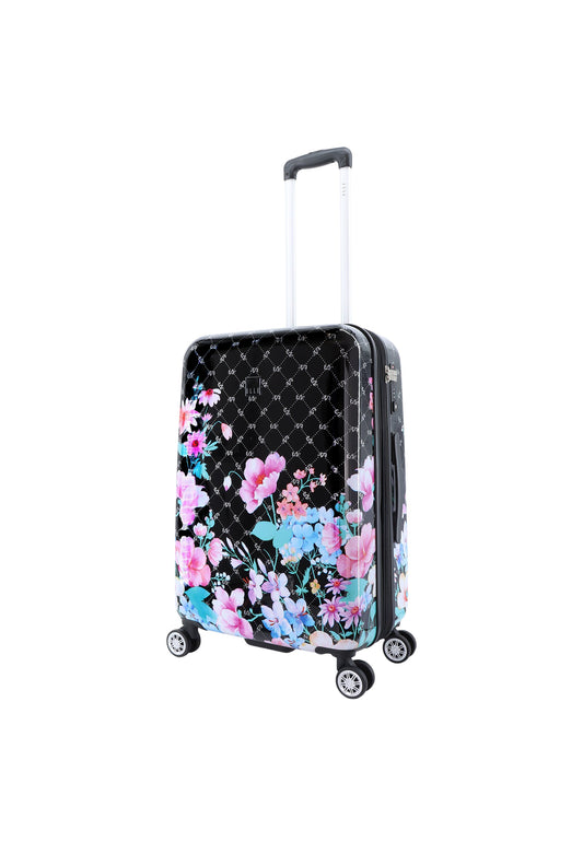 ELLE Bouquet Hartschalenkoffer / Trolley / Reisekoffer (Medium) Schwarz