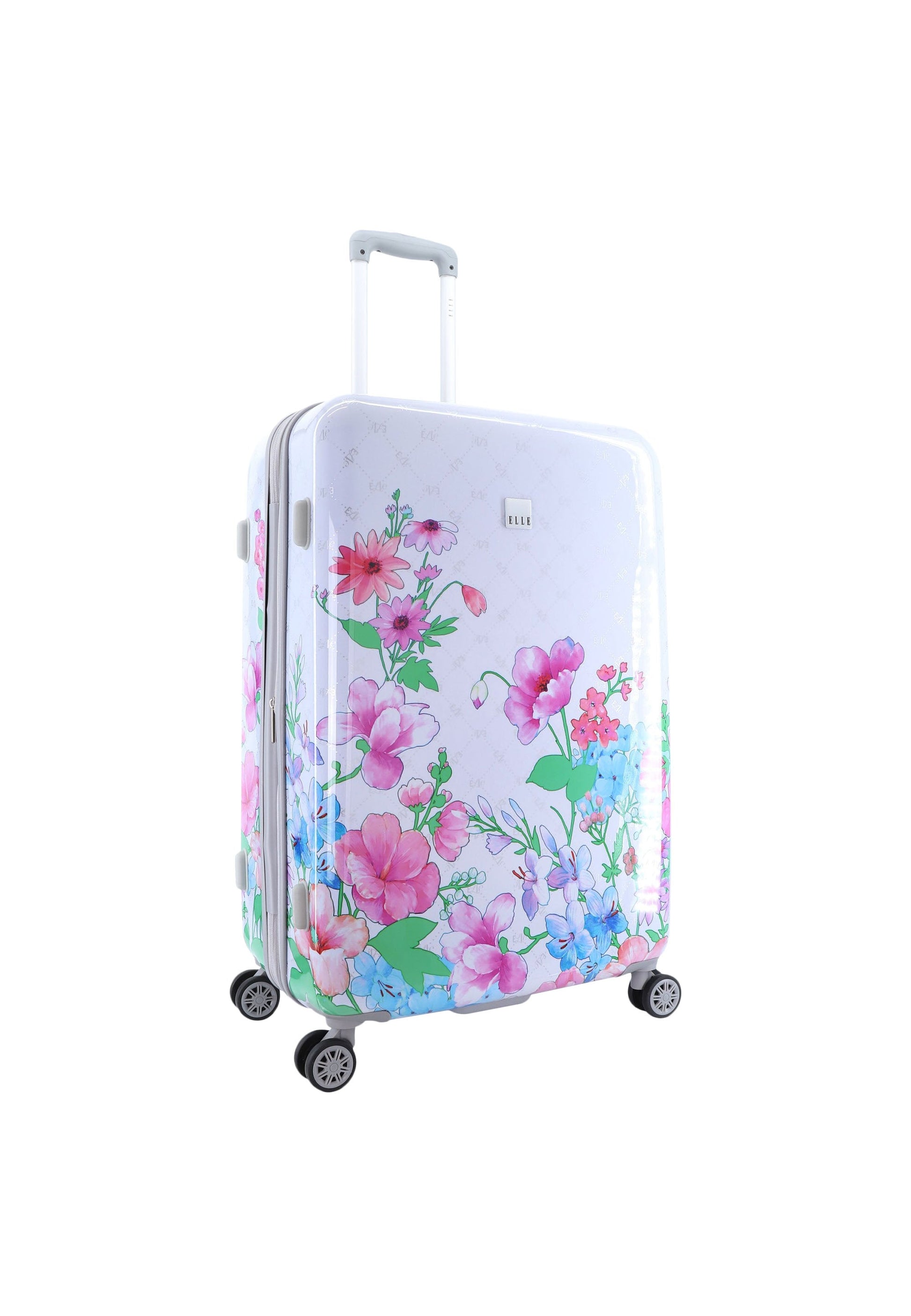ELLE Bouquet Hartschalenkoffer / Trolley / Reisekoffer (Large) Weiß