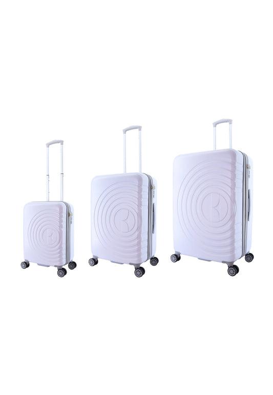 ELLE Debossed Hartschalen-Kofferset / Trolley-Set / Reisekofferset (S/M/L) Lila