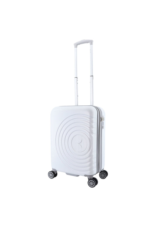 ELLE Debossed Handgepäck Hartschalenkoffer / Trolley / Reisekoffer (Small) Weiß