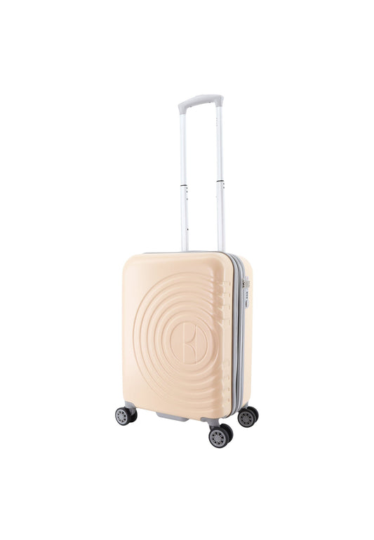 ELLE Debossed Handgepäck Hartschalenkoffer / Trolley / Reisekoffer (Small) Rosa
