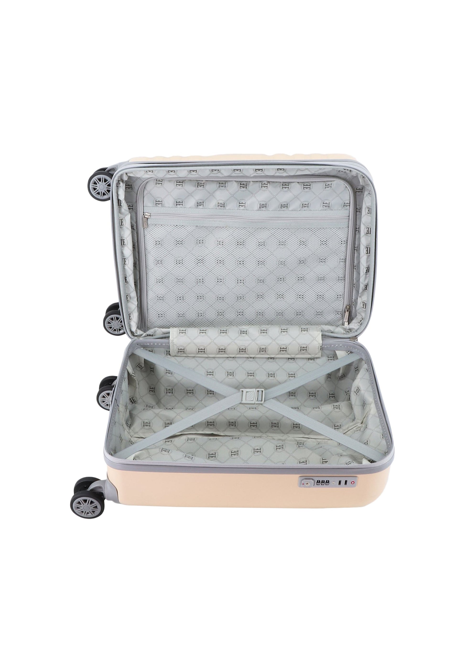 ELLE Debossed Handgepäck Hartschalenkoffer / Trolley / Reisekoffer (Small) Rosa