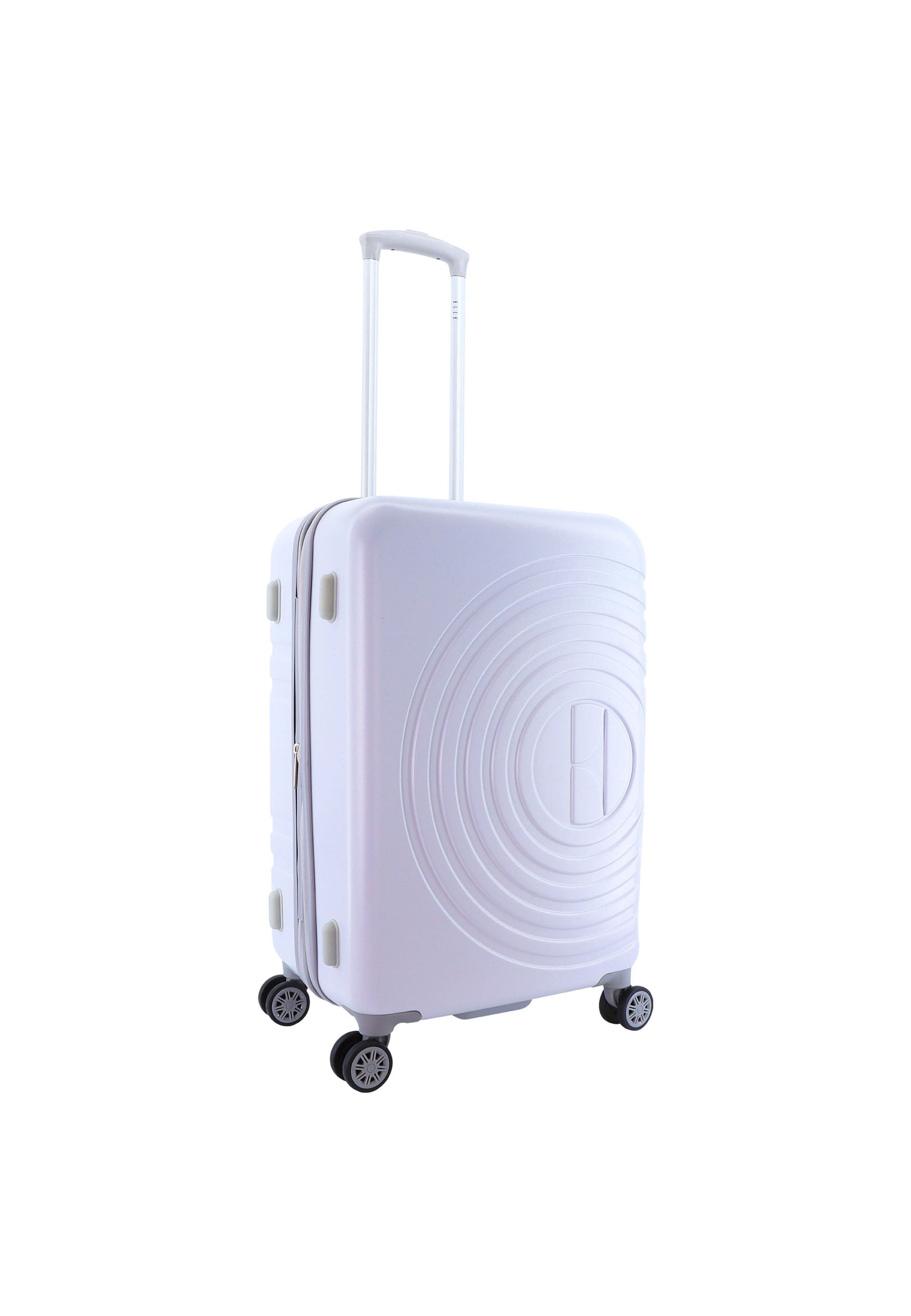 ELLE Debossed Hartschalenkoffer / Trolley / Reisekoffer (Medium) Lila