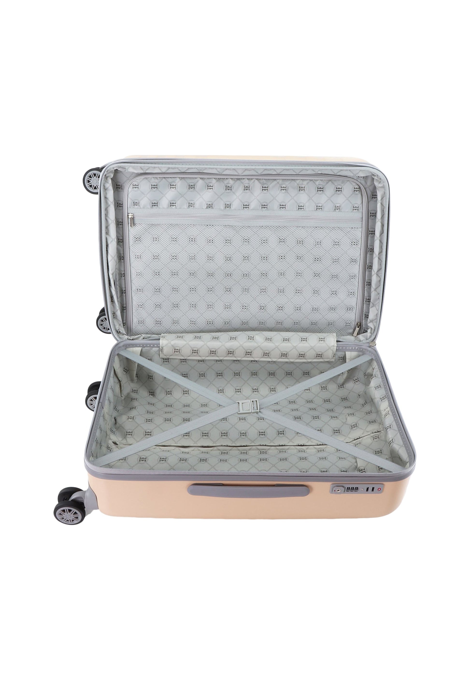 ELLE Debossed Hartschalenkoffer / Trolley / Reisekoffer (Medium) Rosa