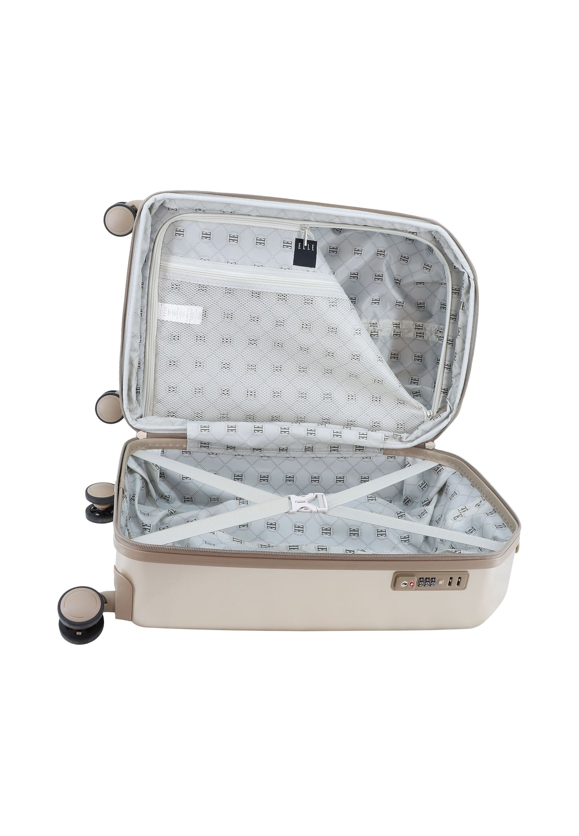 ELLE Diamond Handgepäck Hartschalenkoffer / Trolley / Reisekoffer (Small) Taupe