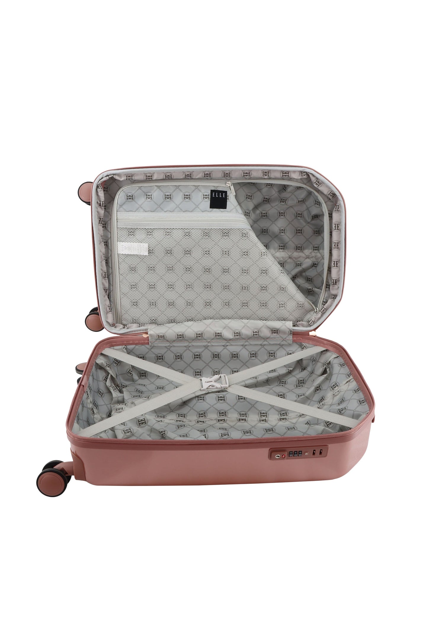 ELLE Diamond Handgepäck Hartschalenkoffer / Trolley / Reisekoffer (Small) Roségold