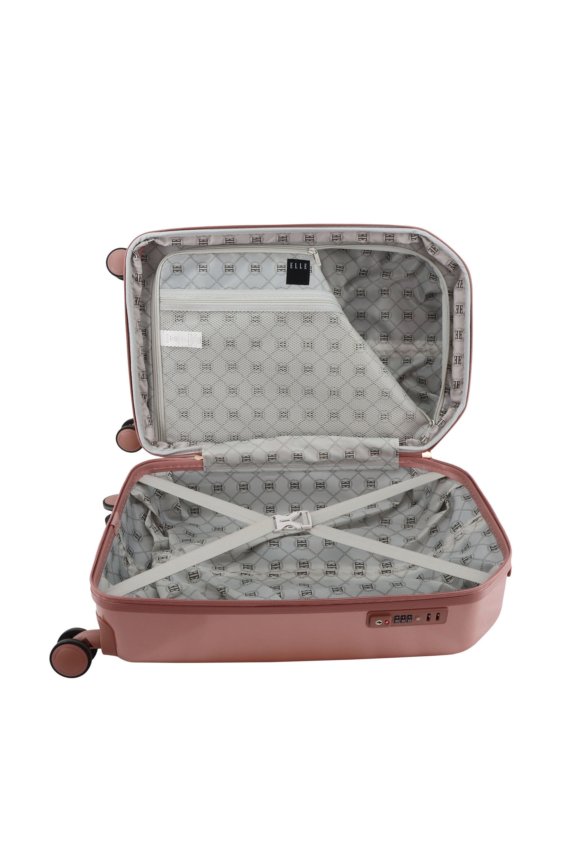 ELLE Diamond Handgepäck Hartschalenkoffer / Trolley / Reisekoffer (Small) Roségold