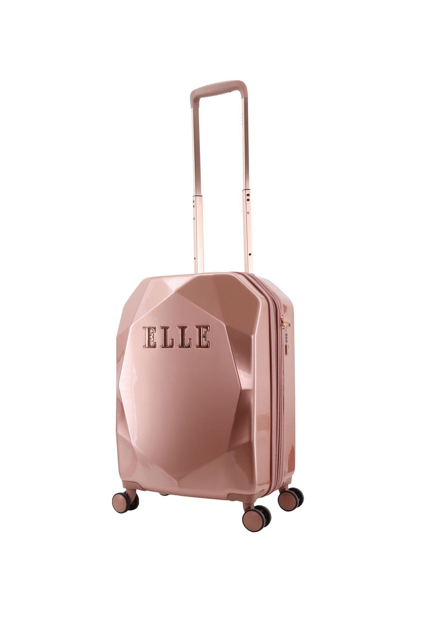 ELLE Diamond Handgepäck Hartschalenkoffer / Trolley / Reisekoffer (Small) Roségold