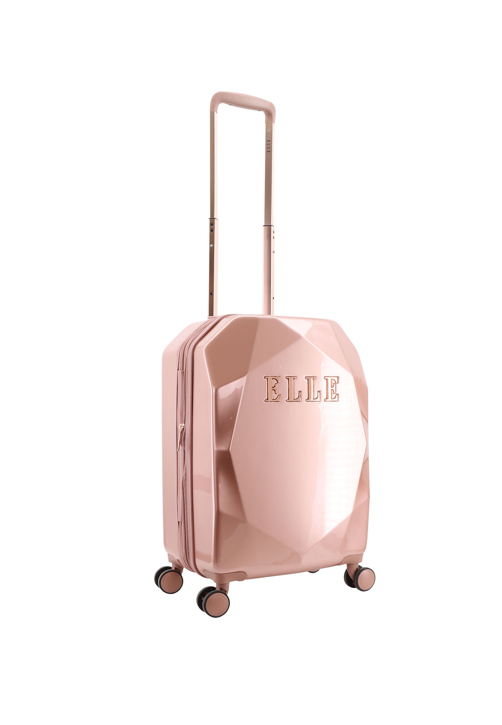ELLE Diamond Handgepäck Hartschalenkoffer / Trolley / Reisekoffer (Small) Roségold