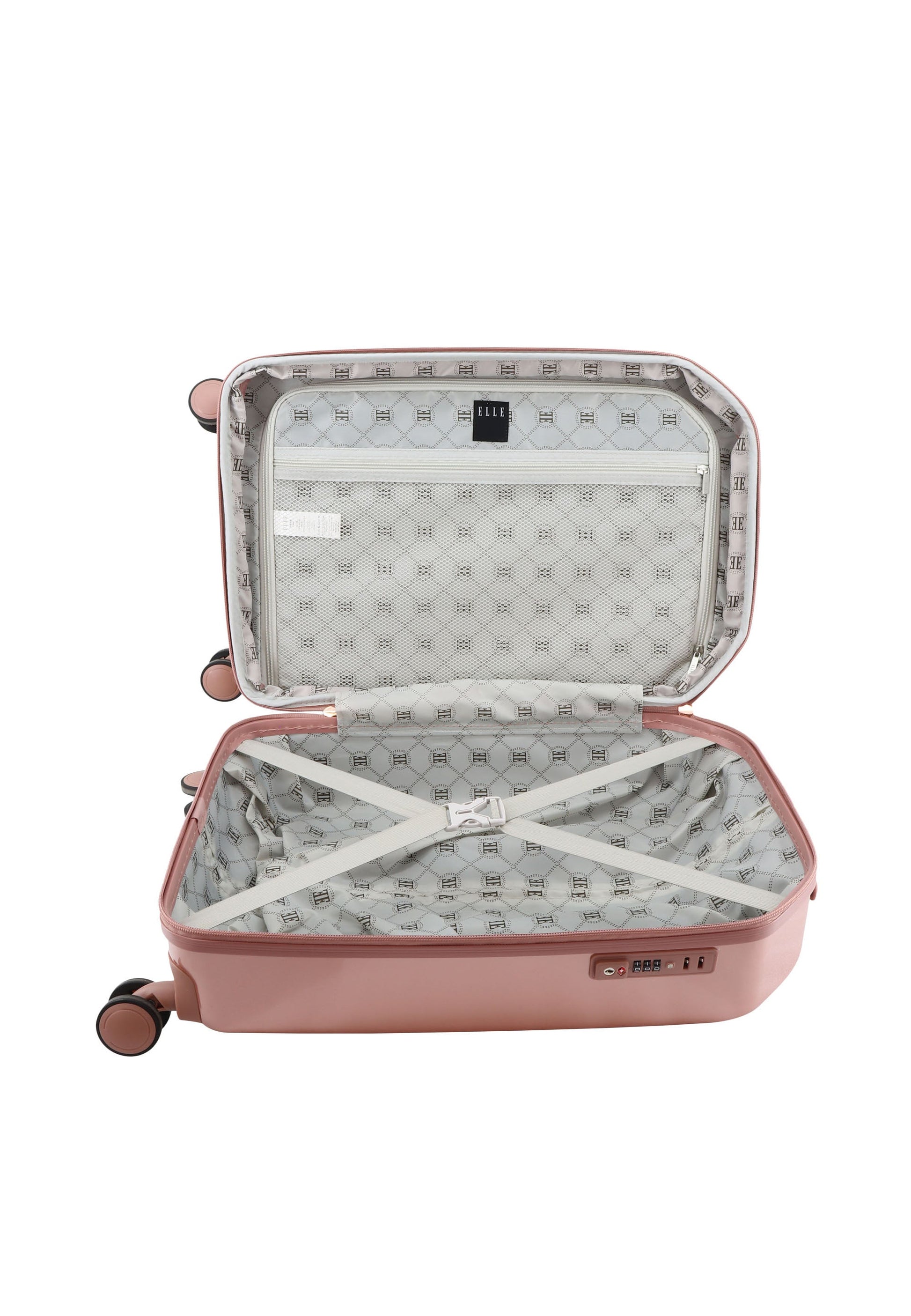 ELLE Diamond Handgepäck Hartschalenkoffer / Trolley / Reisekoffer (Small) Roségold