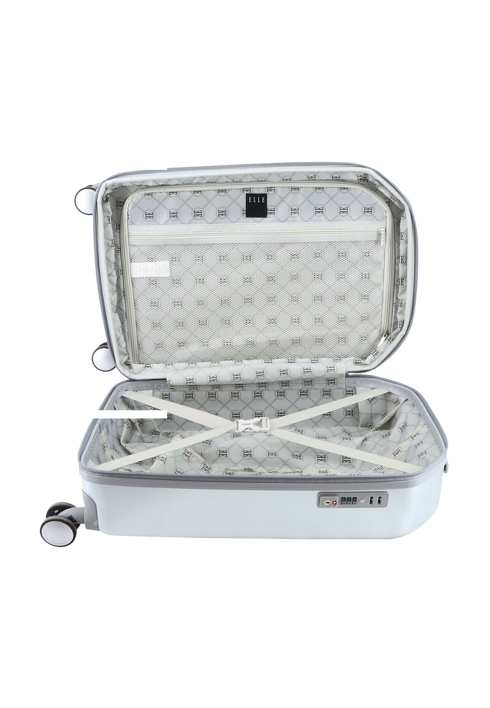 ELLE Diamond Handgepäck Hartschalenkoffer / Trolley / Reisekoffer (Small) Silber