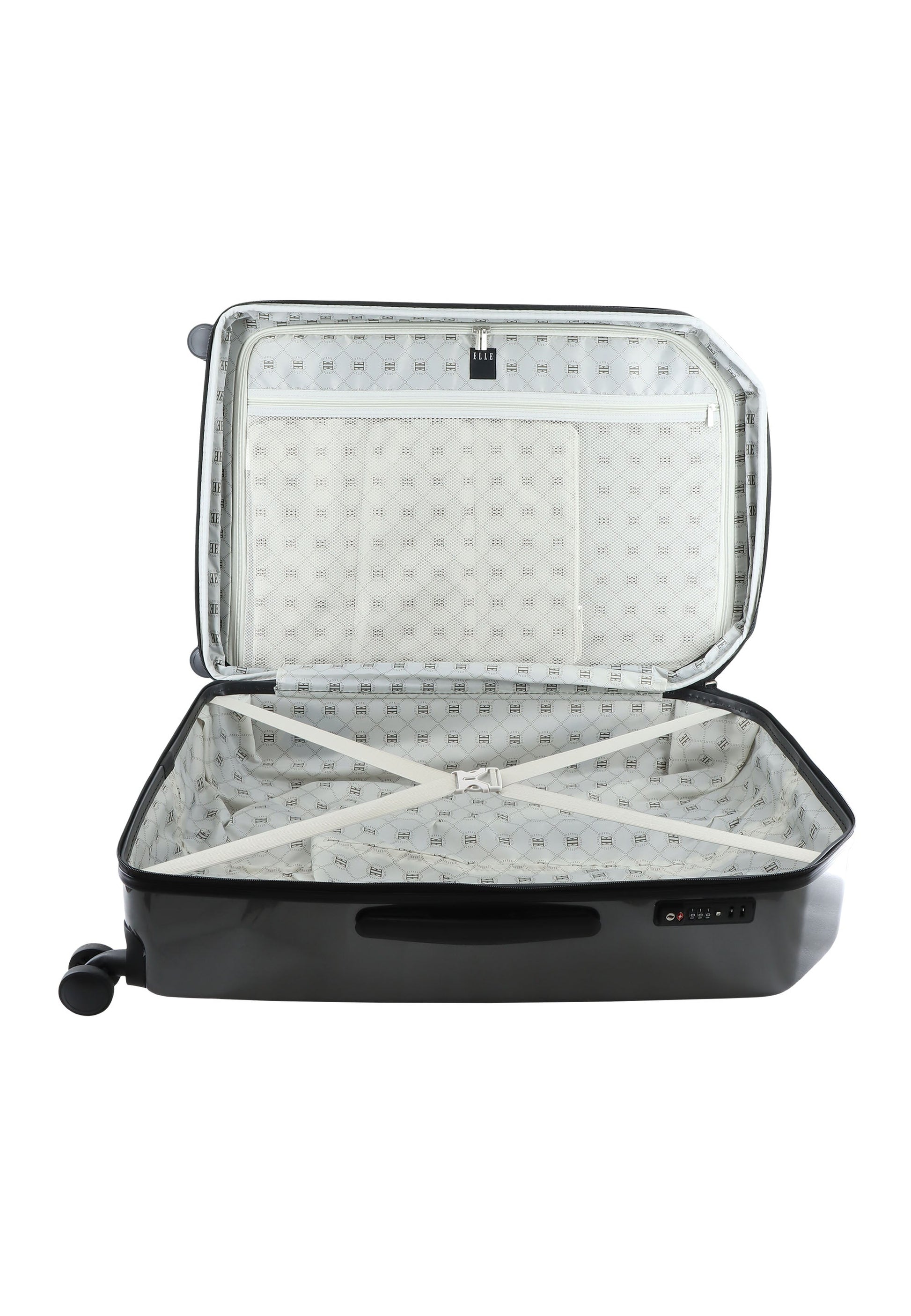 ELLE Diamond Hartschalenkoffer / Trolley / Reisekoffer (Large) Anthrazit