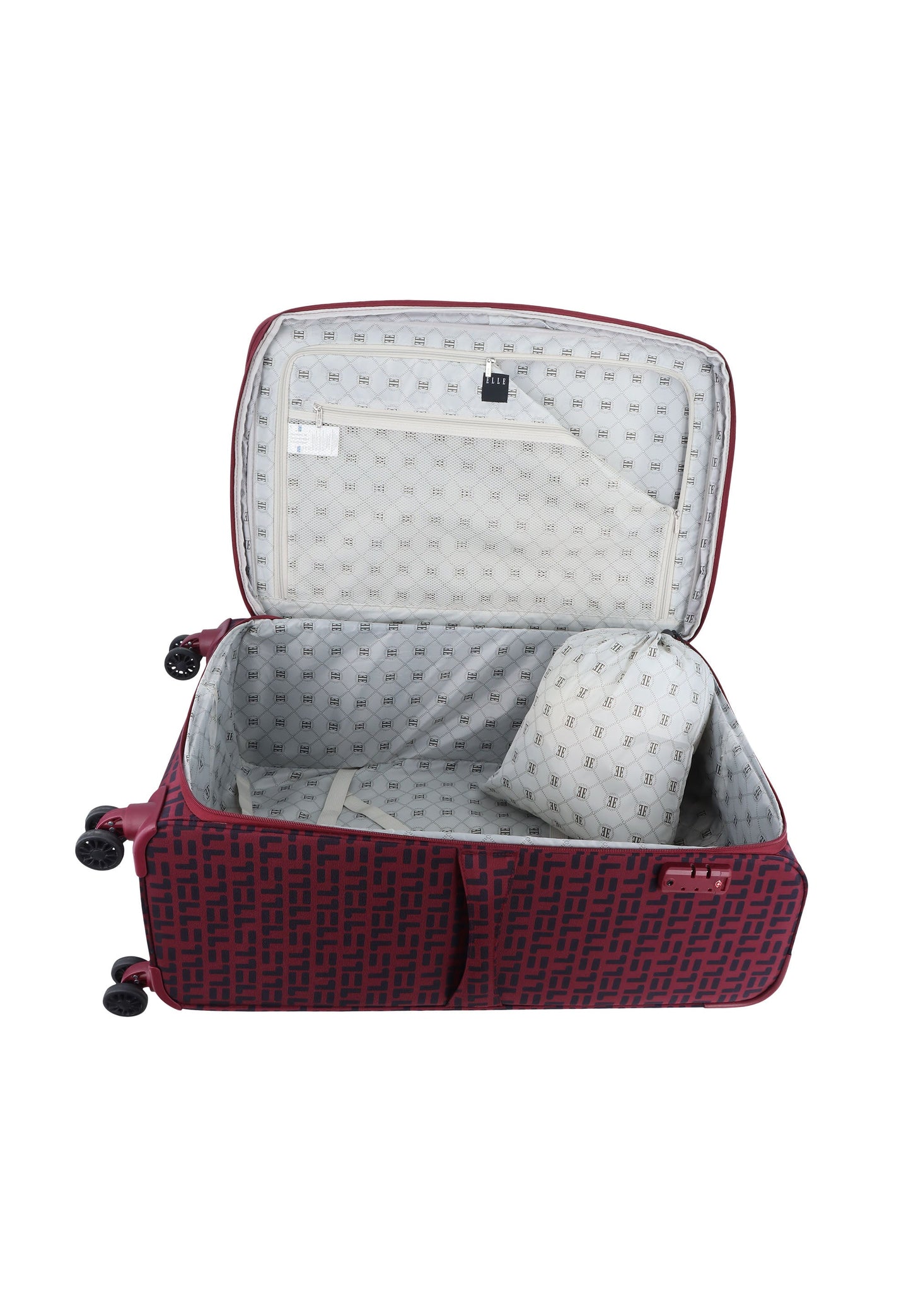 ELLE Couture Weichschalen-Kofferset / Trolley-Set / Reisekofferset (S/M/L) Rot