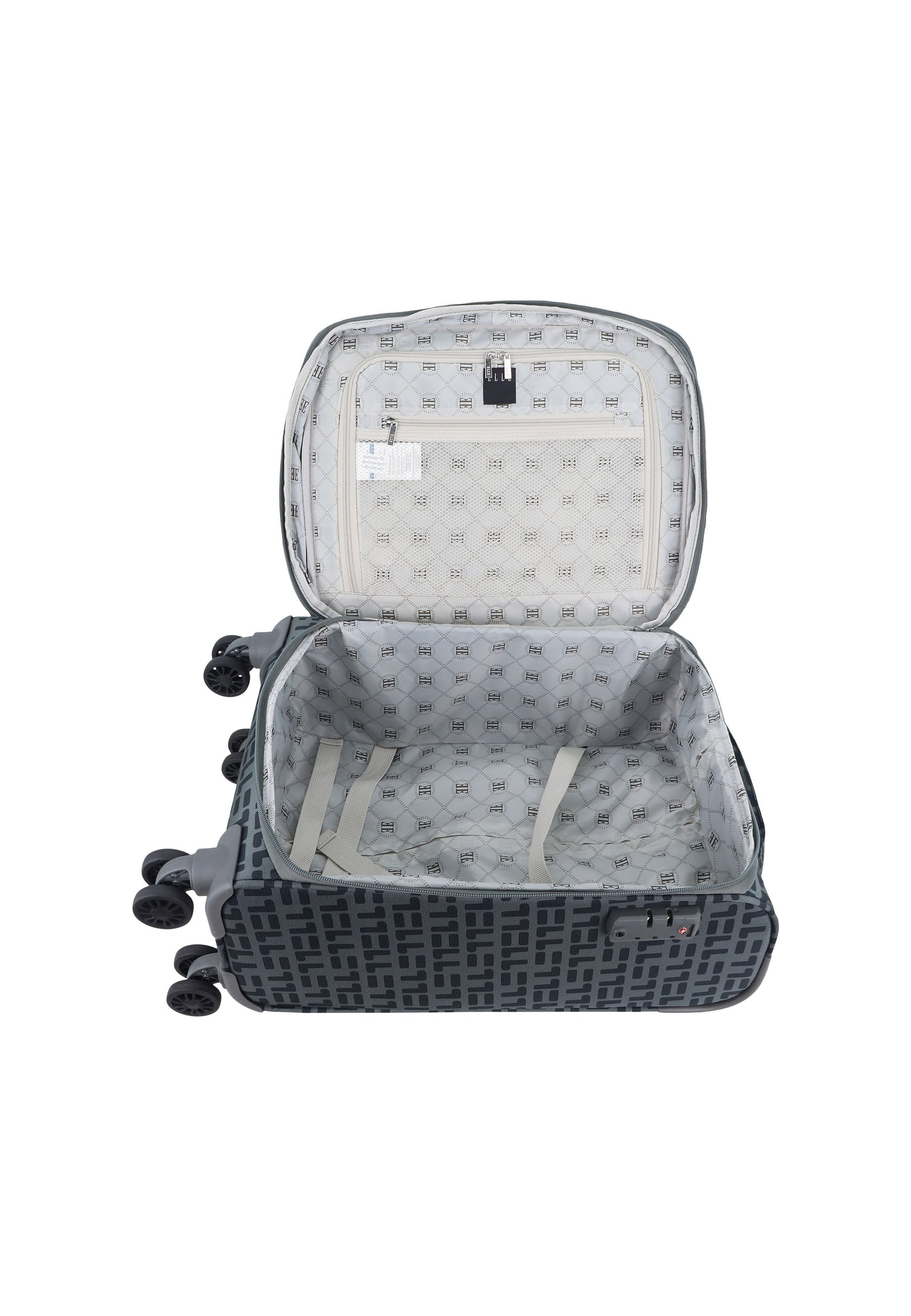 ELLE Couture Handgepäck Weichschalenkoffer / Trolley / Reisekoffer (Small) Grau