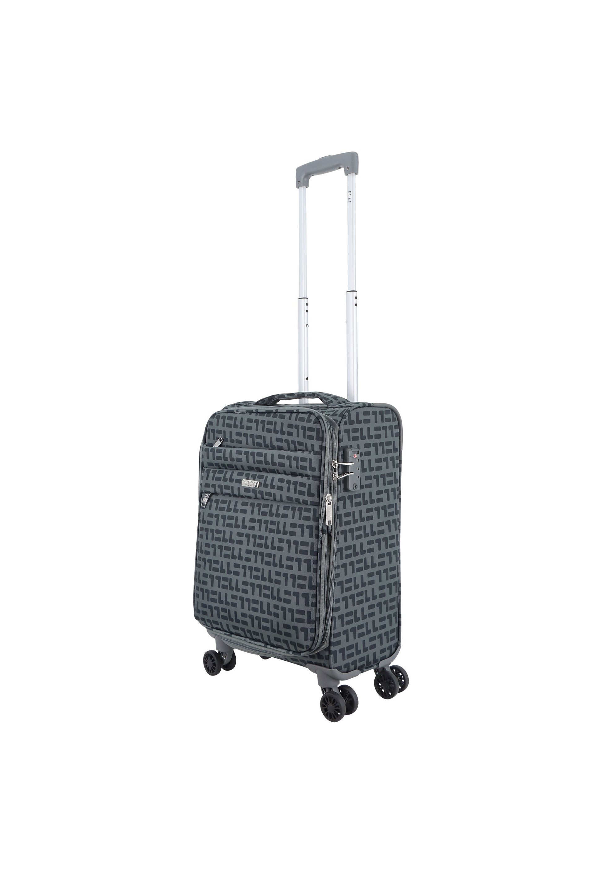 ELLE Couture Handgepäck Weichschalenkoffer / Trolley / Reisekoffer (Small) Grau