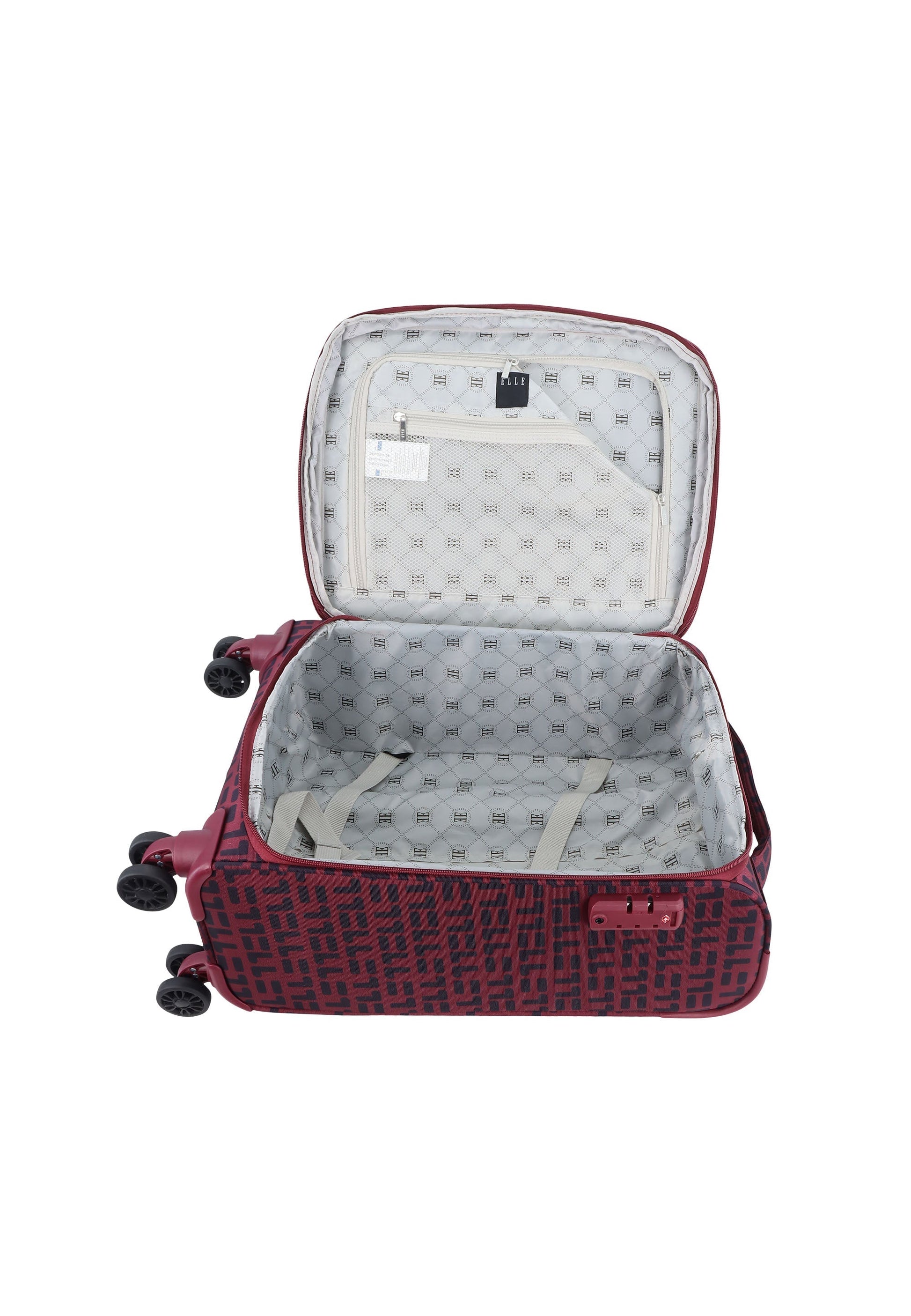 ELLE Couture Handgepäck Weichschalenkoffer / Trolley / Reisekoffer (Small) Rot