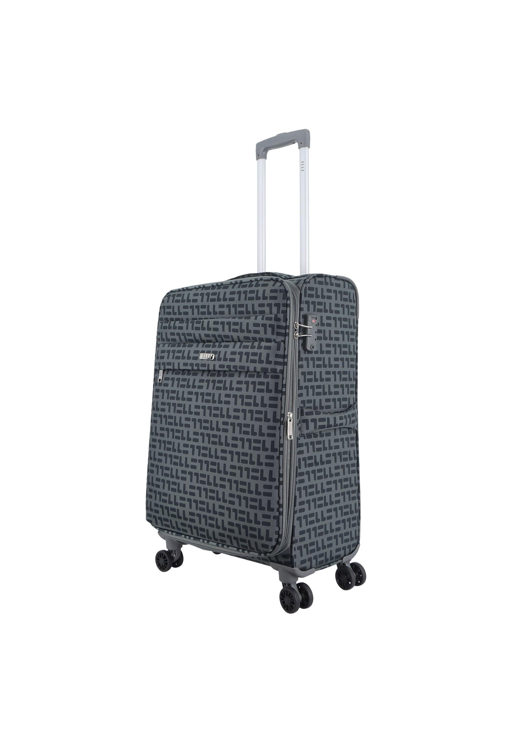 ELLE Couture Weichschalenkoffer / Trolley / Reisekoffer (Medium) Grau