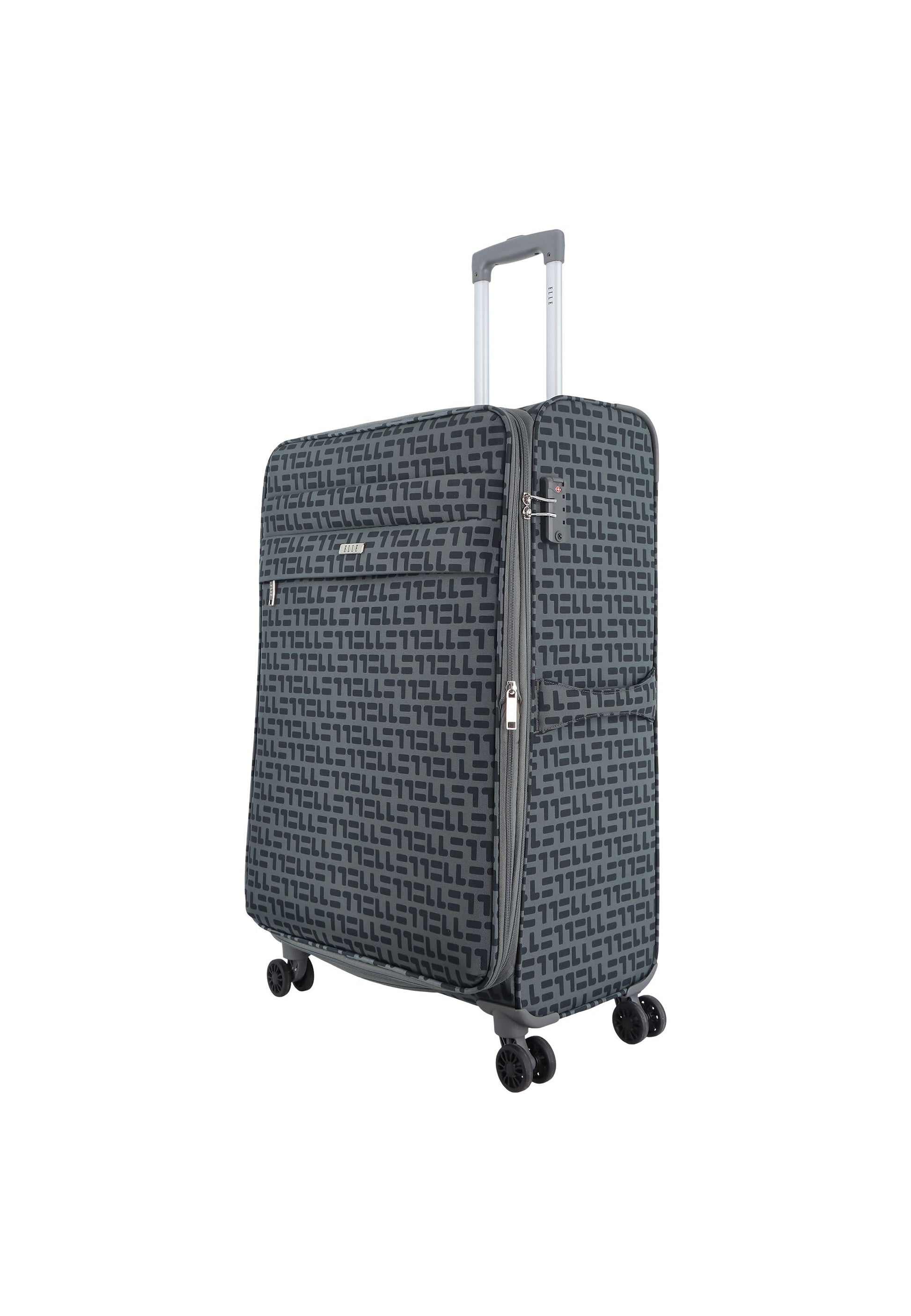 ELLE Couture Weichschalenkoffer / Trolley / Reisekoffer (Large) Grau