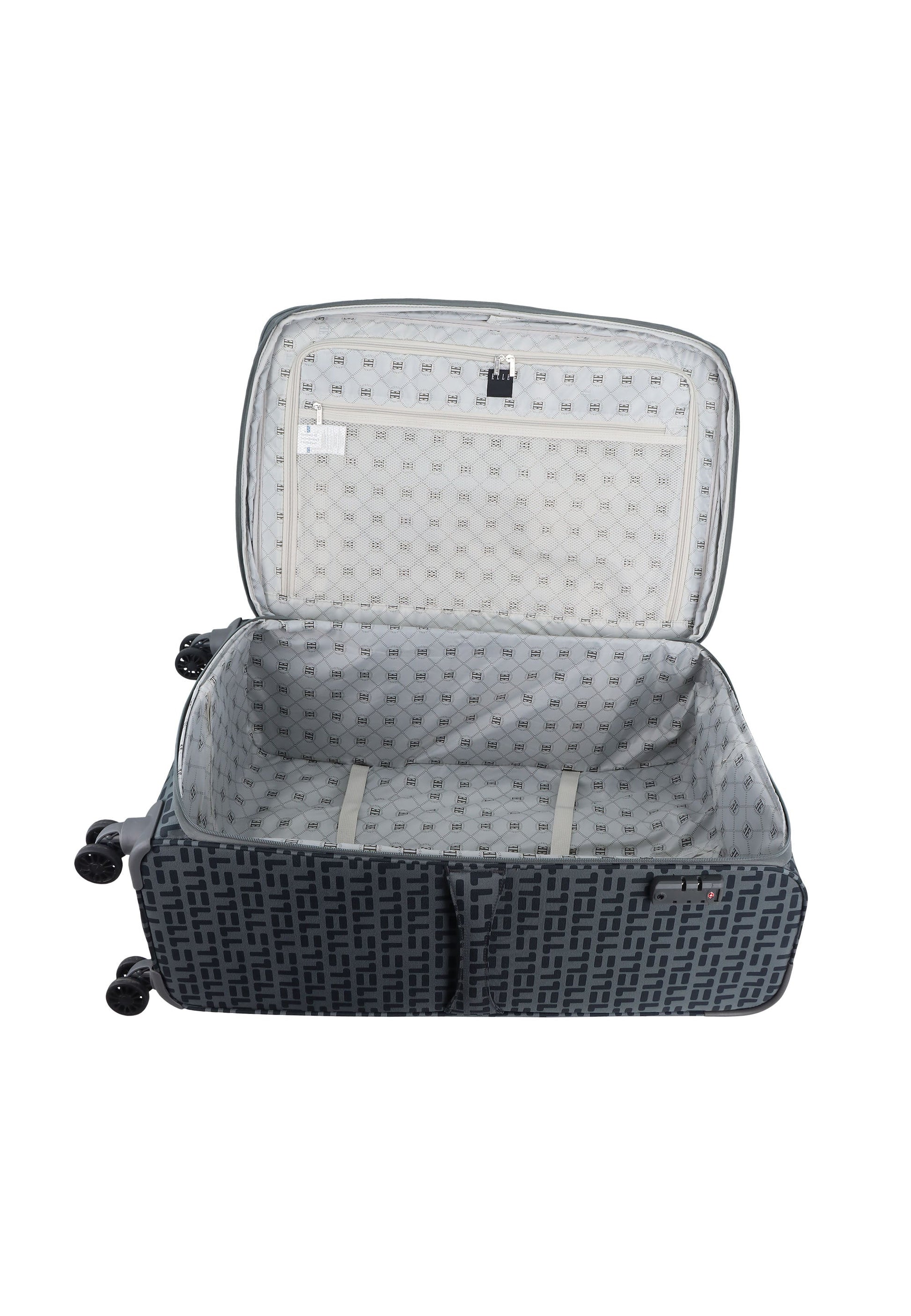 ELLE Couture Weichschalenkoffer / Trolley / Reisekoffer (Large) Grau