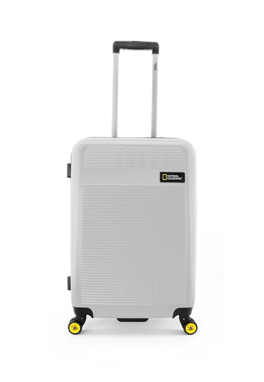 National Geographic - Aerodrome Hartschalenkoffer / Trolley / Reisekoffer - 67 cm - (Medium) - Silber