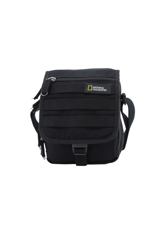 National Geographic - Milestone Schultertasche / Umhängetasche mit Klappe - Schwarz