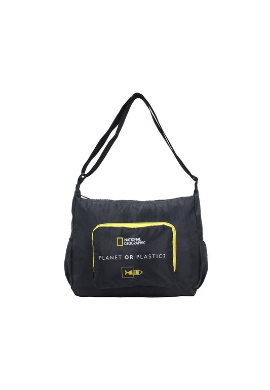 National Geographic - Foldable Faltbare Schultertasche / Umhängetasche / Handtasche - 27cm Schwarz