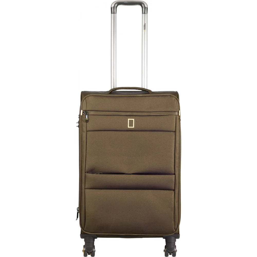 National Geographic Passage Stoffkoffer Weichschalenkoffer / Trolley / Reisekoffer - 60 cm - (Medium) Khaki