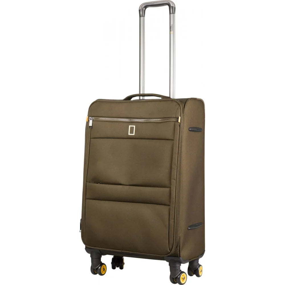 National Geographic Passage Stoffkoffer Weichschalenkoffer / Trolley / Reisekoffer - 60 cm - (Medium) Khaki
