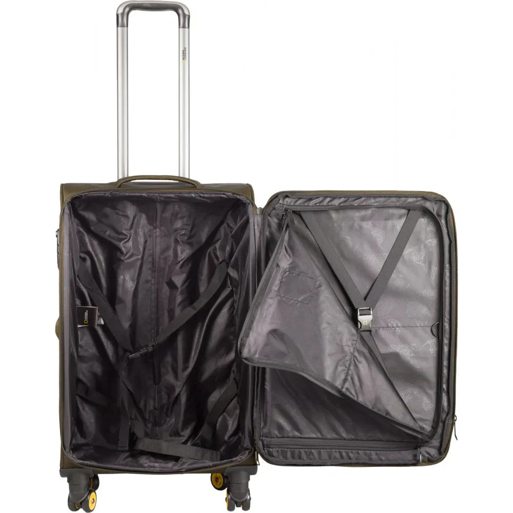 National Geographic Passage Stoffkoffer Weichschalenkoffer / Trolley / Reisekoffer - 60 cm - (Medium) Khaki