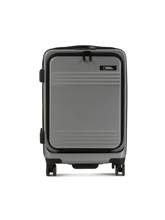 National Geographic - Lodge Handgepäck Hartschalenkoffer / Trolley / Reisekoffer - 55 cm - (Small) - Silber