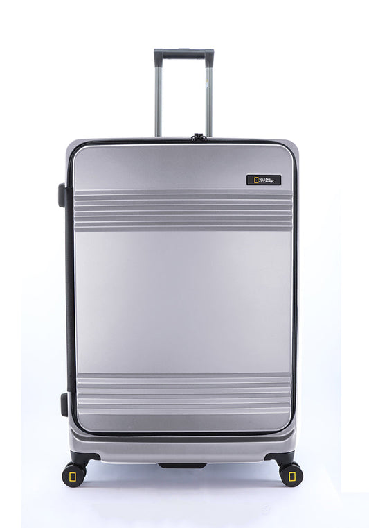 National Geographic - Lodge Hartschalenkoffer / Trolley / Reisekoffer - 79cm - (Large) Silber